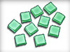 Set of 10 single replacement keys, green