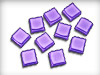 Set of 10 single replacement keys, purple