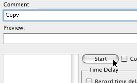 Enter comment and click Start