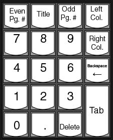X-keys number pad for Dreamweaver
