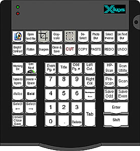 X-keys Pro with our scanning key layout