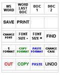 X-keys layout for MS Word
