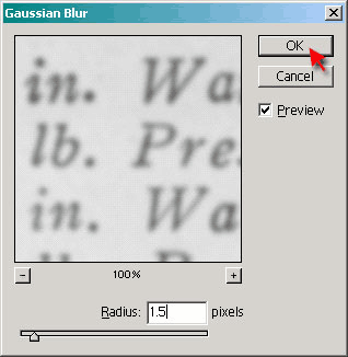 Set Radius value and click OK