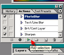 Select Action and Click Play