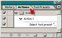 The Actions Tab in the History Palette