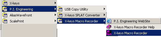 X-keys Macro Recorder software in Windows 2000