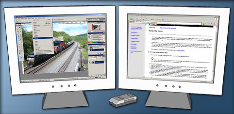 photoshop open in left monitor with help file open in right monitor